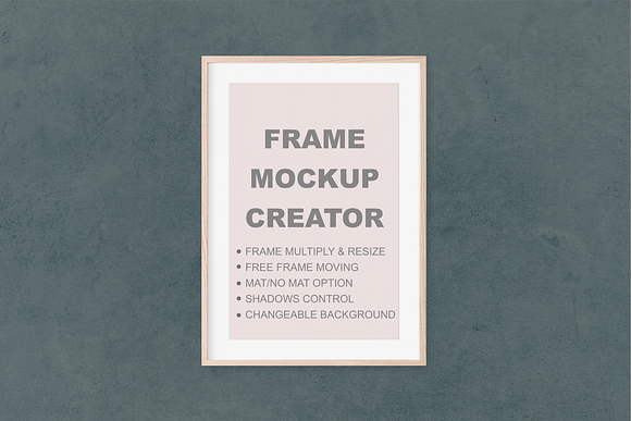 FRAME MOCKUP  Scene Creator. Psd. in Print Mockups - product preview 2