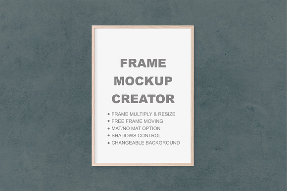 FRAME MOCKUP  Scene Creator. Psd. in Print Mockups - product preview 3