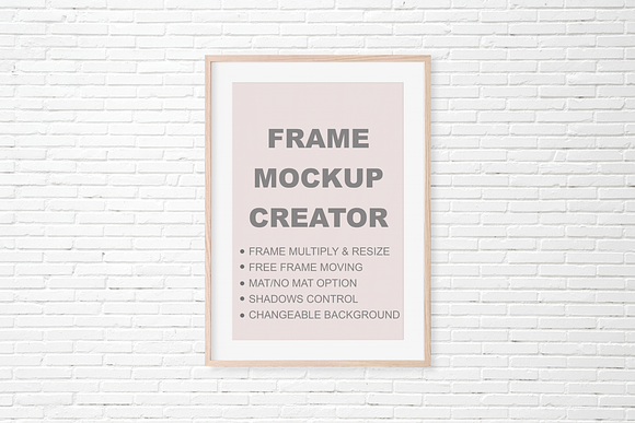 FRAME MOCKUP  Scene Creator. Psd. in Print Mockups - product preview 5