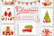 Feel the Christmas holiday clipart