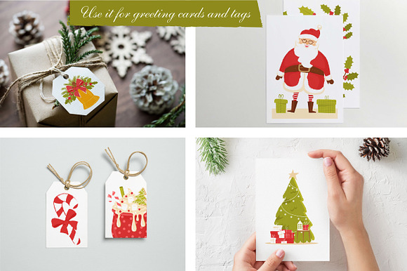 Feel the Christmas holiday clipart in Illustrations - product preview 2