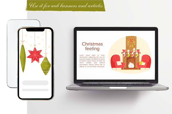 Feel the Christmas holiday clipart in Illustrations - product preview 7