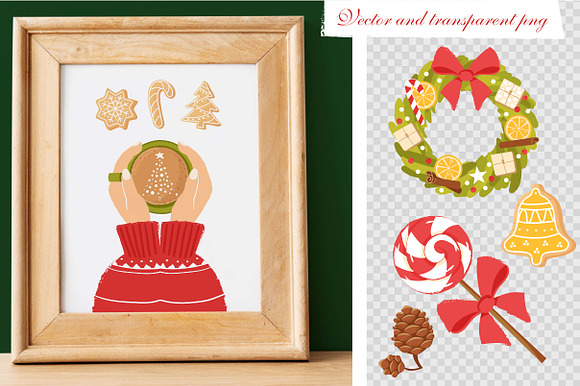 Feel the Christmas holiday clipart in Illustrations - product preview 9