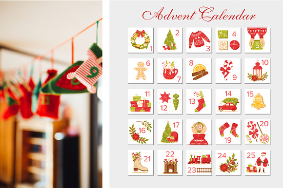 Feel the Christmas holiday clipart in Illustrations - product preview 11