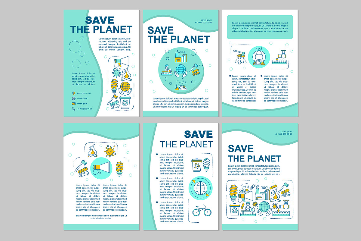 Save planet brochure template layout in Brochure Templates - product preview 8