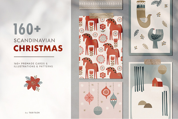 Scandinavian Christmas illustrations