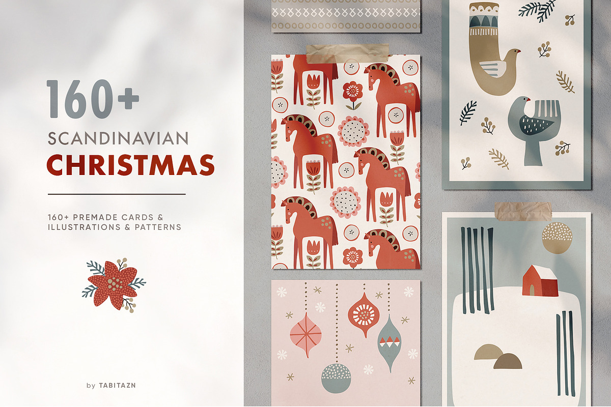 Scandinavian Christmas illustrations in Illustrations - product preview 8