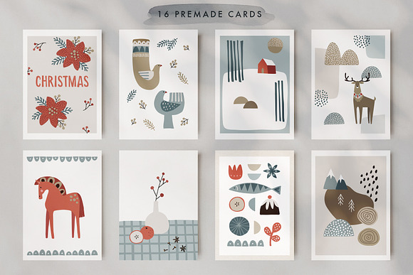 Scandinavian Christmas illustrations in Illustrations - product preview 2