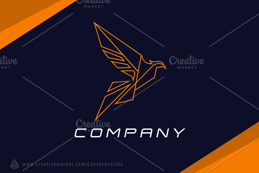 Eagle Lineart Logo Template in Logo Templates - product preview 8
