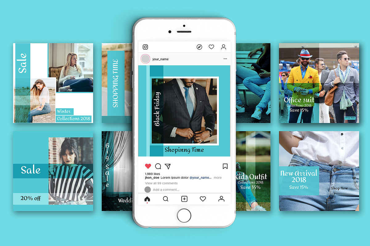 Creative Fashion Social Media Pack in Instagram Templates - product preview 8