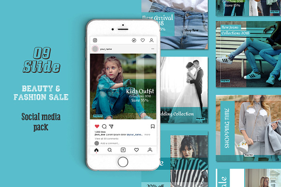 Creative Fashion Social Media Pack in Instagram Templates - product preview 1