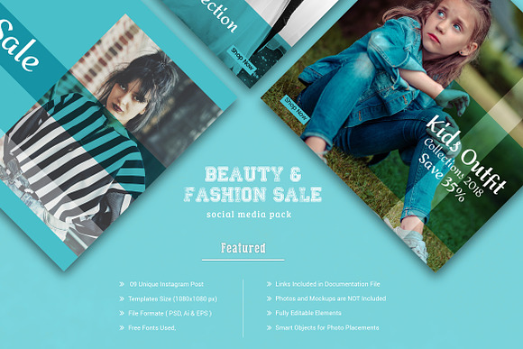 Creative Fashion Social Media Pack in Instagram Templates - product preview 2