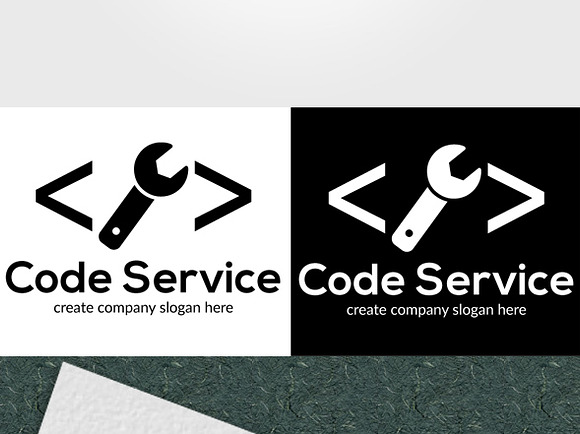 Code Service Logo in Logo Templates - product preview 1