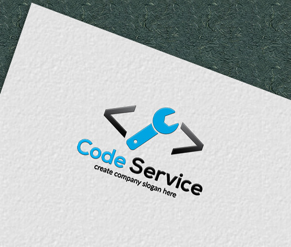Code Service Logo in Logo Templates - product preview 2