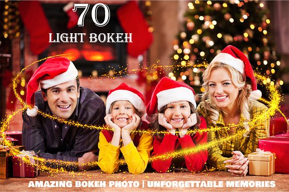 70 Christmas Light Bokeh Overlays in Objects - product preview 3
