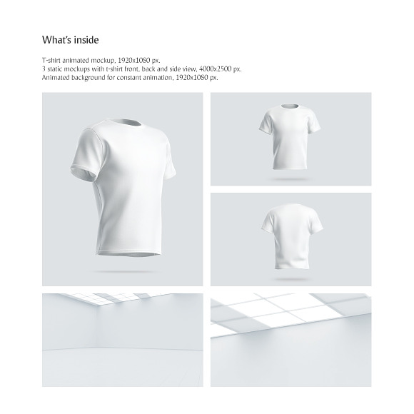 T-Shirt Animated Mockup in Print Mockups - product preview 1