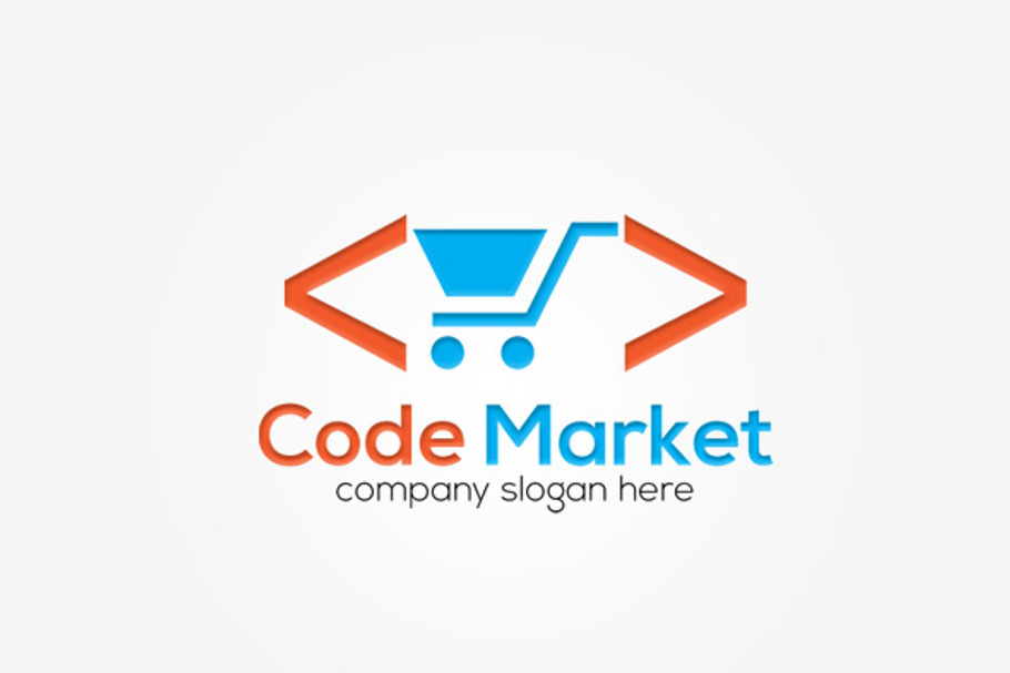 Code Market in Logo Templates - product preview 8