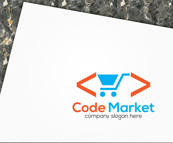 Code Market in Logo Templates - product preview 2