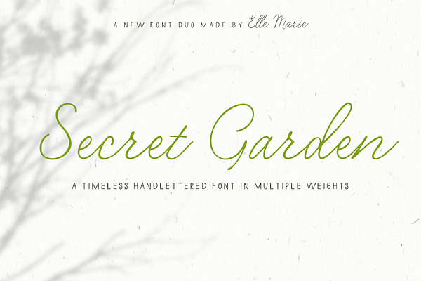 Secret Garden | Classic Font Duo