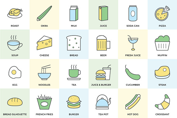 100+ Food Vector Icons in Graphics - product preview 2