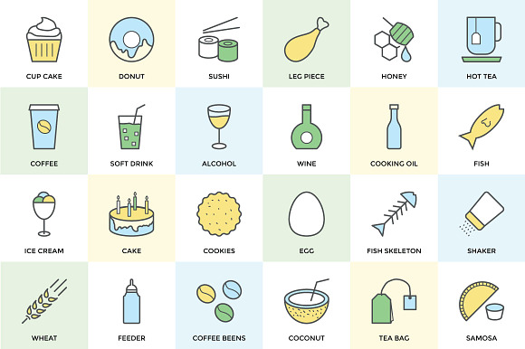 100+ Food Vector Icons in Graphics - product preview 3