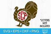 Thanksgiving Turkey SVG Monogram