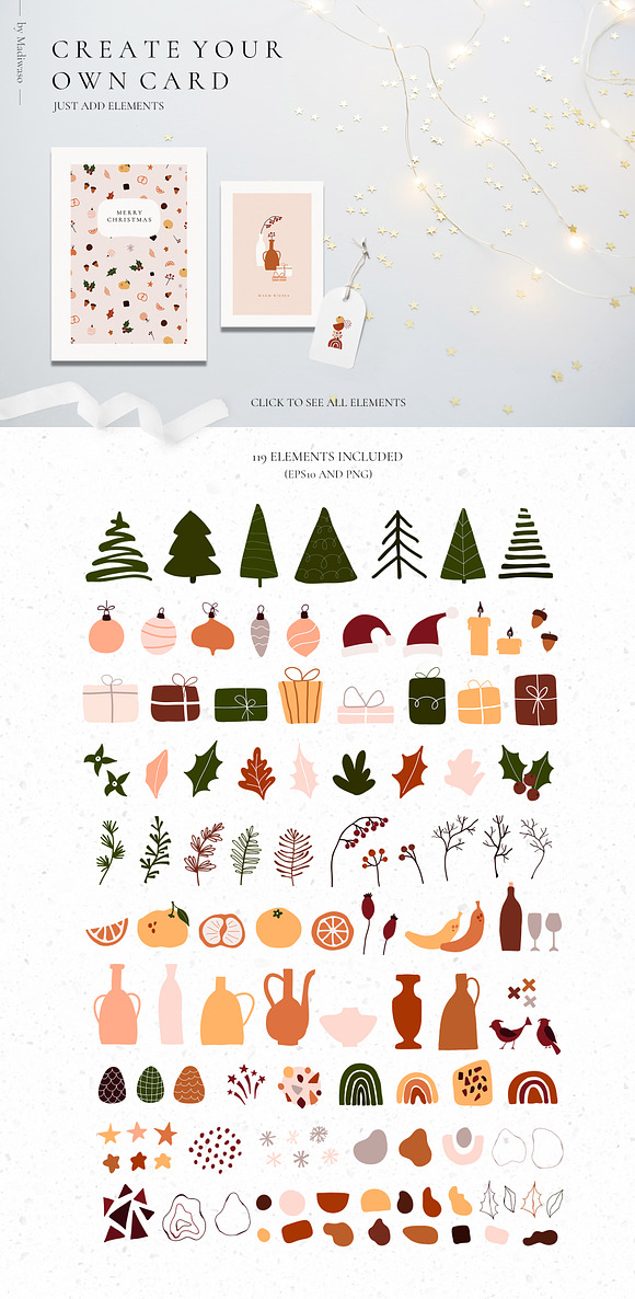 Christmas Winter Abstract set in Illustrations - product preview 1