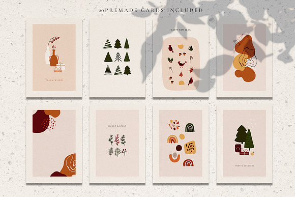 Christmas Winter Abstract set in Illustrations - product preview 3