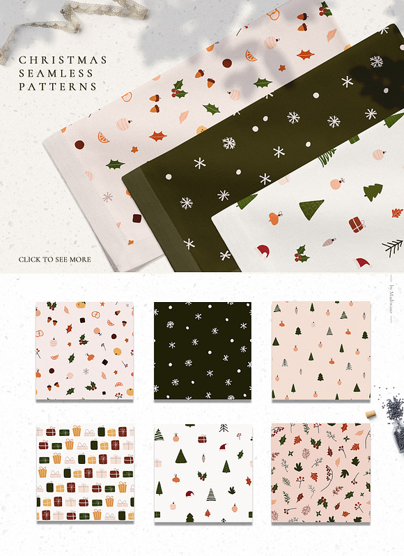 Christmas Winter Abstract set in Illustrations - product preview 8