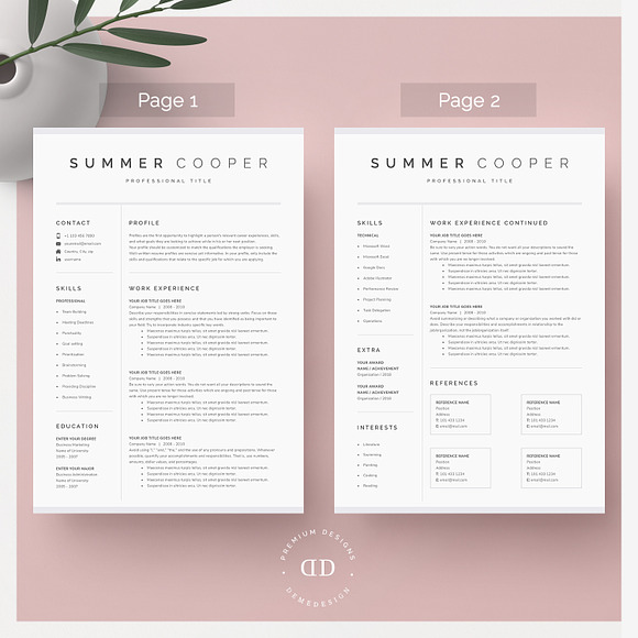 Resume Template Kit in Resume Templates - product preview 1