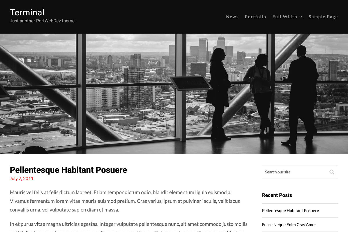 Terminal in WordPress Business Themes - product preview 1