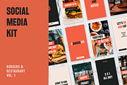 Burger & Restaurant Social Media Kit