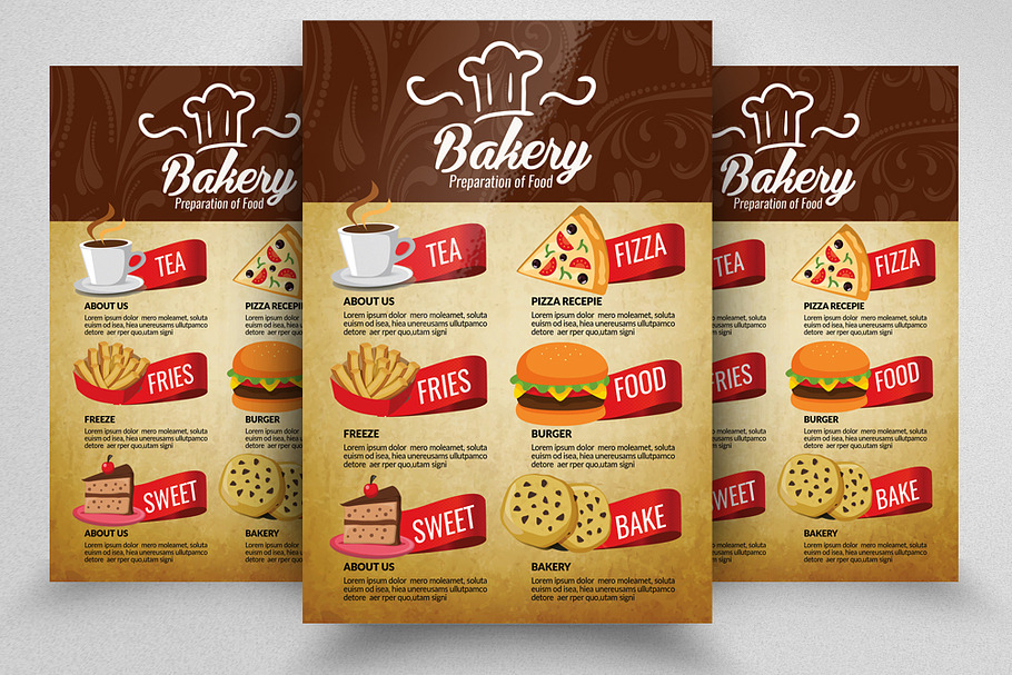 Food & Bakery Flyer Template in Flyer Templates - product preview 8
