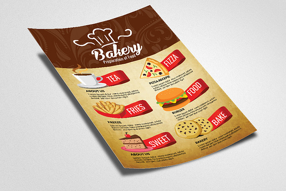 Food & Bakery Flyer Template in Flyer Templates - product preview 1