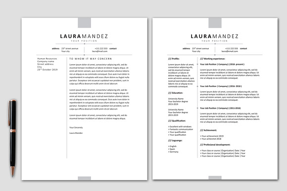 A4 & Letter Size Resume Template in Resume Templates - product preview 1