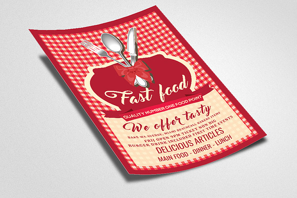 Food Restaurant Flyer Template in Flyer Templates - product preview 1