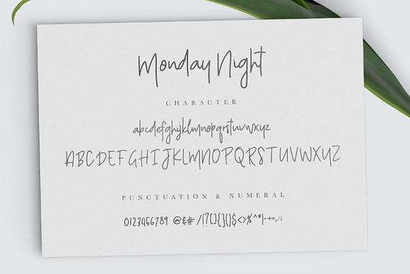 Monday Night Font in Script Fonts - product preview 4
