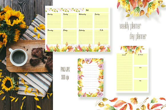 Happy Planning Autumn Collection in Stationery Templates - product preview 1