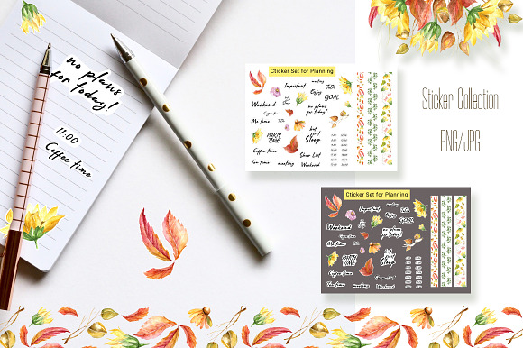 Happy Planning Autumn Collection in Stationery Templates - product preview 3