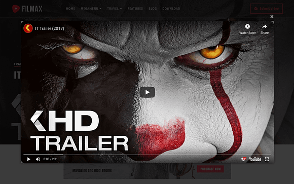 Filmax Movie Blogger Template in Website Templates - product preview 1