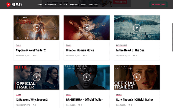 Filmax Movie Blogger Template in Website Templates - product preview 3