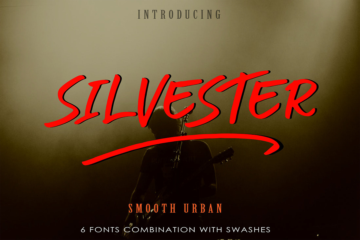 Silvester | 6 Fonts Smooth Urban in Blackletter Fonts - product preview 8
