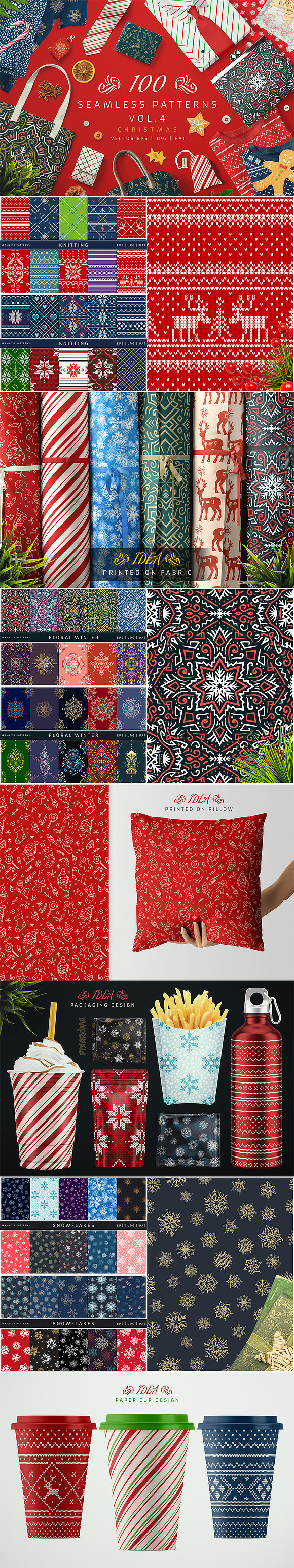 100 Seamless Patterns Vol.4 Xmas in Patterns - product preview 26