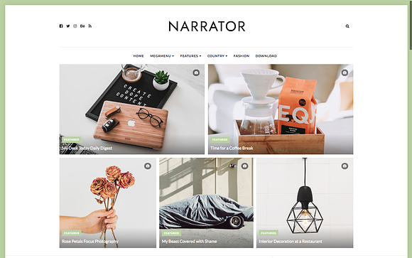 Narrator Personal Blogger Theme in Website Templates - product preview 2