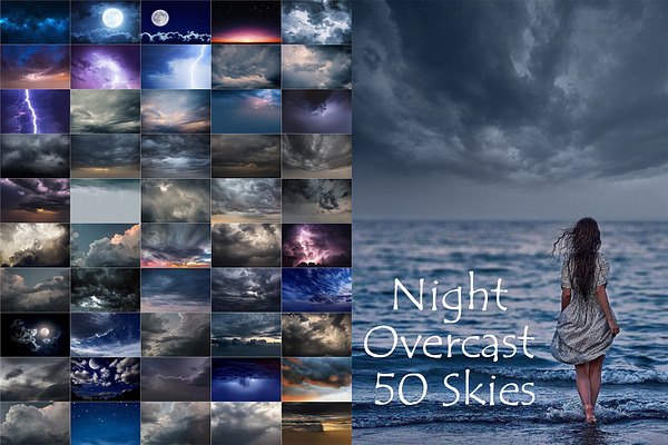 50 Overcast Sky Overlays