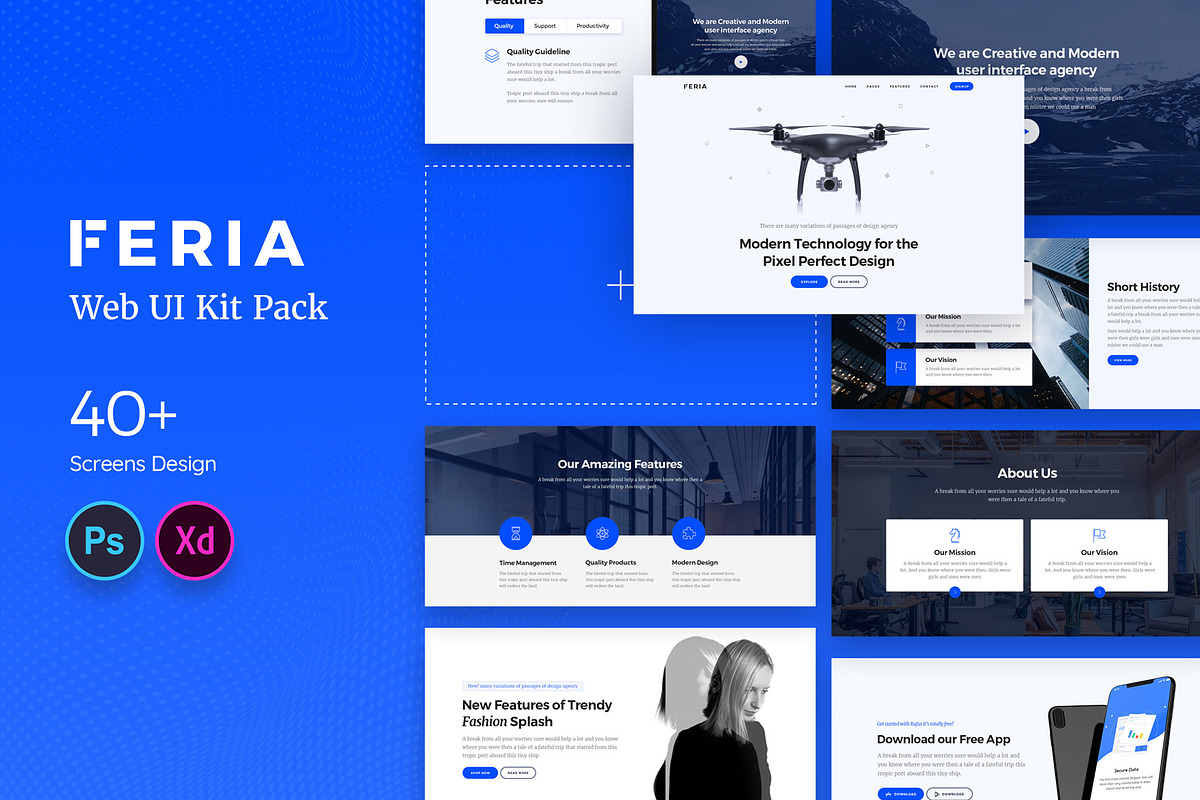 Feria Web UI Kit in UI Kits and Libraries - product preview 8