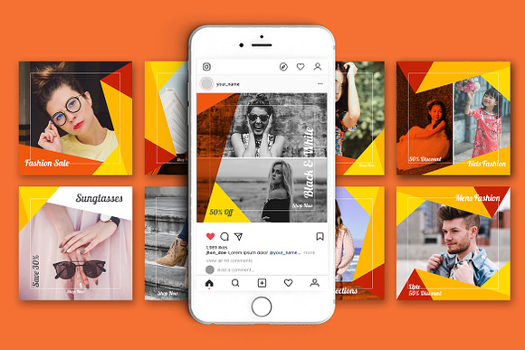 Fashion Social Media Pack in Instagram Templates - product preview 3