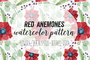 Red Anemones Pattern