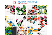Set of mosaic abstract backgrounds