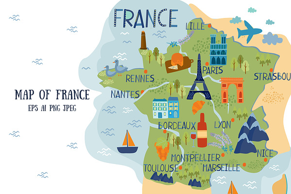 Vector Map of France